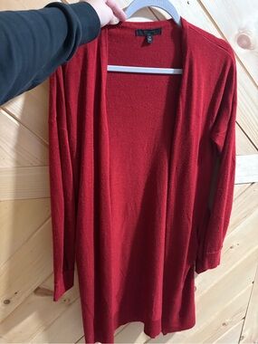 Banana Republic Open-Front Red Cardigan